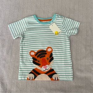 Baby Boden tiger striped shirt 9-12 months NWT
